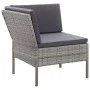 6-teiliges Gartenmöbel-Set und graue synthetische Rattankissen von vidaXL, Gartensets - Ref: Foro24-48950, Preis: 455,12 €, R...