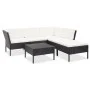 Garden furniture set, 6 pieces, with black synthetic rattan cushions. by vidaXL, Garden sets - Ref: Foro24-48940, Price: 432,...