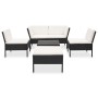 6-teiliges Gartenmöbel-Set und Kissen Kunstrattan schwarz von vidaXL, Gartensets - Ref: Foro24-48940, Preis: 427,84 €, Rabatt: %