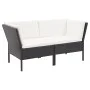 Garden furniture set, 6 pieces, with black synthetic rattan cushions. by vidaXL, Garden sets - Ref: Foro24-48940, Price: 432,...