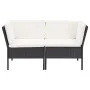 Garden furniture set, 6 pieces, with black synthetic rattan cushions. by vidaXL, Garden sets - Ref: Foro24-48940, Price: 432,...