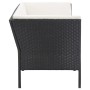 6-teiliges Gartenmöbel-Set und Kissen Kunstrattan schwarz von vidaXL, Gartensets - Ref: Foro24-48940, Preis: 427,84 €, Rabatt: %