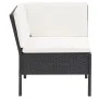 Garden furniture set, 6 pieces, with black synthetic rattan cushions. by vidaXL, Garden sets - Ref: Foro24-48940, Price: 432,...