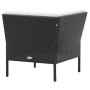 6-teiliges Gartenmöbel-Set und Kissen Kunstrattan schwarz von vidaXL, Gartensets - Ref: Foro24-48940, Preis: 427,84 €, Rabatt: %