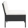 Garden furniture set, 6 pieces, with black synthetic rattan cushions. by vidaXL, Garden sets - Ref: Foro24-48940, Price: 432,...