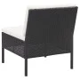 Garden furniture set, 6 pieces, with black synthetic rattan cushions. by vidaXL, Garden sets - Ref: Foro24-48940, Price: 432,...