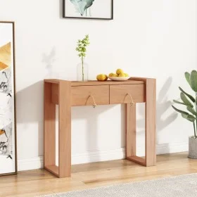 Mesa consola de madera maciza de teca 90x35x75 cm de vidaXL, Mesas auxiliares - Ref: Foro24-287896, Precio: 156,22 €, Descuen...