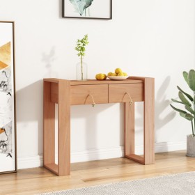 Solid teak wood console table 90x35x75 cm by vidaXL, Side tables - Ref: Foro24-287896, Price: 158,47 €, Discount: %