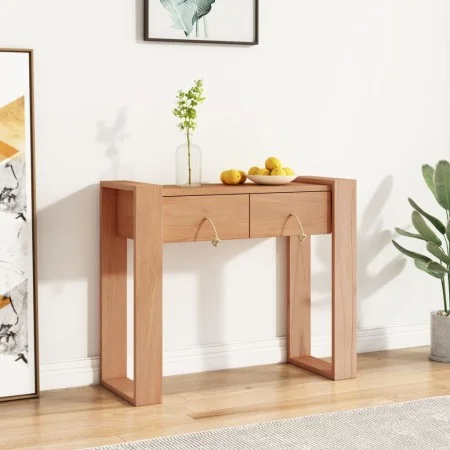 Solid teak wood console table 90x35x75 cm by vidaXL, Side tables - Ref: Foro24-287896, Price: 155,35 €, Discount: %