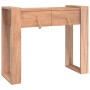 Mesa consola de madera maciza de teca 90x35x75 cm