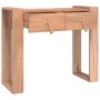 Mesa consola de madera maciza de teca 90x35x75 cm