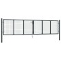 Gartengittertor aus grau verzinktem Stahl, 400 x 125 cm von vidaXL, Gartentore - Ref: Foro24-145776, Preis: 331,84 €, Rabatt: %