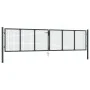 Gartengittertor aus grau verzinktem Stahl, 400 x 125 cm von vidaXL, Gartentore - Ref: Foro24-145776, Preis: 324,91 €, Rabatt: %
