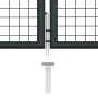 Gartengittertor aus grau verzinktem Stahl, 400 x 125 cm von vidaXL, Gartentore - Ref: Foro24-145776, Preis: 324,91 €, Rabatt: %