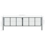 Gartengittertor aus grau verzinktem Stahl, 400 x 125 cm von vidaXL, Gartentore - Ref: Foro24-145776, Preis: 331,84 €, Rabatt: %