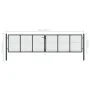 Puerta de malla de jardín acero galvanizado gris 400x125 cm de vidaXL, Puertas de jardín - Ref: Foro24-145776, Precio: 324,91...