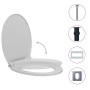 WC-Sitz mit Absenkautomatik und Schnellverschluss, oval, hellgrau von vidaXL, Toiletten- und Bidetsitze - Ref: Foro24-145815,...