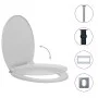 WC-Sitz mit Absenkautomatik und Schnellverschluss, oval, hellgrau von vidaXL, Toiletten- und Bidetsitze - Ref: Foro24-145815,...