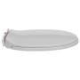 WC-Sitz mit Absenkautomatik und Schnellverschluss, oval, hellgrau von vidaXL, Toiletten- und Bidetsitze - Ref: Foro24-145815,...