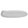 WC-Sitz mit Absenkautomatik und Schnellverschluss, oval, hellgrau von vidaXL, Toiletten- und Bidetsitze - Ref: Foro24-145815,...