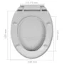 WC-Sitz mit Absenkautomatik und Schnellverschluss, oval, hellgrau von vidaXL, Toiletten- und Bidetsitze - Ref: Foro24-145815,...