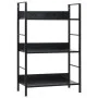 3-tier black engineered wood shelf 60x27.6x90.5 cm by vidaXL, Bookcases and shelves - Ref: Foro24-288218, Price: 65,32 €, Dis...