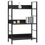 3-tier black engineered wood shelf 60x27.6x90.5 cm by vidaXL, Bookcases and shelves - Ref: Foro24-288218, Price: 65,32 €, Dis...