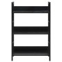3-stufiges Regal aus schwarzem Holzwerkstoff, 60 x 27,6 x 90,5 cm von vidaXL, Bücherregale und Regale - Ref: Foro24-288218, P...