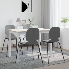 Esstisch aus weißem und braunem Gummiholz 114x71x75 cm von vidaXL, Küchen- und Esstische - Ref: Foro24-247363, Preis: 133,97 ...