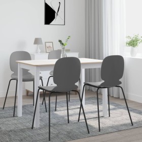 Esstisch aus weißem und braunem Gummiholz 114x71x75 cm von vidaXL, Küchen- und Esstische - Ref: Foro24-247363, Preis: 135,99 ...
