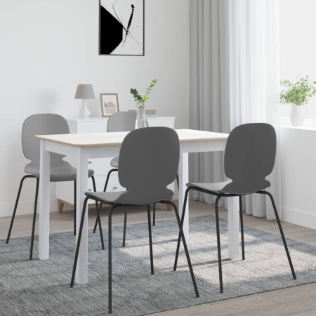 Esstisch aus weißem und braunem Gummiholz 114x71x75 cm von vidaXL, Küchen- und Esstische - Ref: Foro24-247363, Preis: 135,99 ...