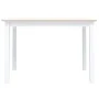 Dining table made of white and brown rubber wood 114x71x75 cm by vidaXL, Kitchen and dining tables - Ref: Foro24-247363, Pric...