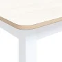 Dining table made of white and brown rubber wood 114x71x75 cm by vidaXL, Kitchen and dining tables - Ref: Foro24-247363, Pric...