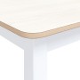 Esstisch aus weißem und braunem Gummiholz 114x71x75 cm von vidaXL, Küchen- und Esstische - Ref: Foro24-247363, Preis: 135,99 ...