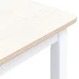 Dining table made of white and brown rubber wood 114x71x75 cm by vidaXL, Kitchen and dining tables - Ref: Foro24-247363, Pric...