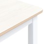 Esstisch aus weißem und braunem Gummiholz 114x71x75 cm von vidaXL, Küchen- und Esstische - Ref: Foro24-247363, Preis: 135,99 ...