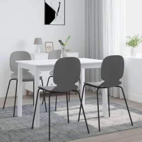 Solid white rubber wood dining table 114x71x75 cm by vidaXL, Kitchen and dining tables - Ref: Foro24-247362, Price: 149,89 €,...