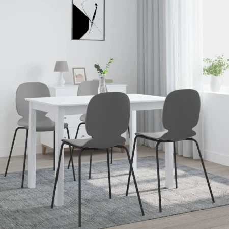 Solid white rubber wood dining table 114x71x75 cm by vidaXL, Kitchen and dining tables - Ref: Foro24-247362, Price: 153,65 €,...
