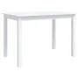 Mesa de comedor de madera maciza de caucho blanco 114x71x75 cm de vidaXL, Mesas de cocina y de comedor - Ref: Foro24-247362, ...