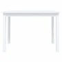 Mesa de comedor de madera maciza de caucho blanco 114x71x75 cm de vidaXL, Mesas de cocina y de comedor - Ref: Foro24-247362, ...