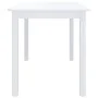 Mesa de comedor de madera maciza de caucho blanco 114x71x75 cm de vidaXL, Mesas de cocina y de comedor - Ref: Foro24-247362, ...