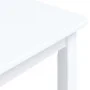 Mesa de comedor de madera maciza de caucho blanco 114x71x75 cm de vidaXL, Mesas de cocina y de comedor - Ref: Foro24-247362, ...