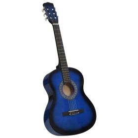 Guitarra clásica para principiantes y niños azul 3/4 36"