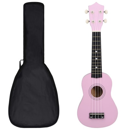 Sopran-Ukulele-Set mit Koffer für Kinder, rosa, 21 Zoll von vidaXL, Streichinstrumente - Ref: Foro24-70148, Preis: 30,59 €, R...