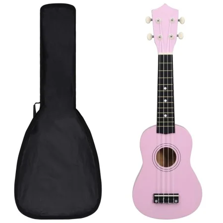 Soprano ukulele set with case for children pink 21" by vidaXL, String instruments - Ref: Foro24-70148, Price: 33,13 €, Discou...
