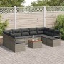 Conjunto de sofá de jardín 10 pcs Gris