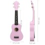 Soprano ukulele set with case for children pink 21" by vidaXL, String instruments - Ref: Foro24-70148, Price: 30,59 €, Discou...