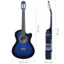 Western Cutaway Konzertgitarre mit 6 Saiten blau 38" von vidaXL, Gitarren - Ref: Foro24-70134, Preis: 68,61 €, Rabatt: %