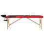 Klappbare Massageliege 3 Zonen Holz schwarz und rot von vidaXL, Massageliegen - Ref: Foro24-110214, Preis: 156,76 €, Rabatt: %