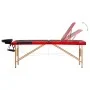 Klappbare Massageliege 3 Zonen Holz schwarz und rot von vidaXL, Massageliegen - Ref: Foro24-110214, Preis: 156,76 €, Rabatt: %